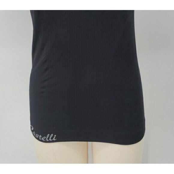 Castelli Cycling ? Shirt Womens L / XL  Black Tee Fitted Ribbed Stretch Top - Picture 3 of 16